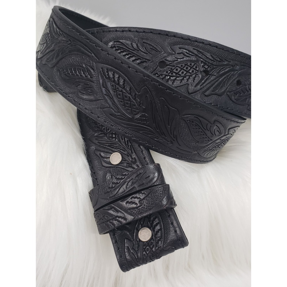 Size 40 Cody James Belt Leather Belt Tooled Textured Western Mens‎ Leaves
